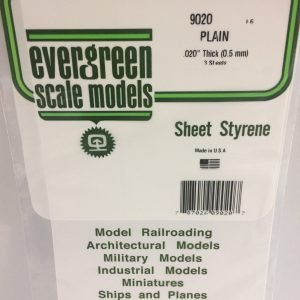 9020 – 0.020" (0.5mm) Plain Opaque White Polystyrene Sheet