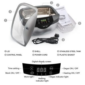 Alternative view of Ultrasonic Cleaner 2.5L, Double Transducers
